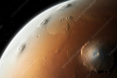 Illustration of Mars Tharsis Montes